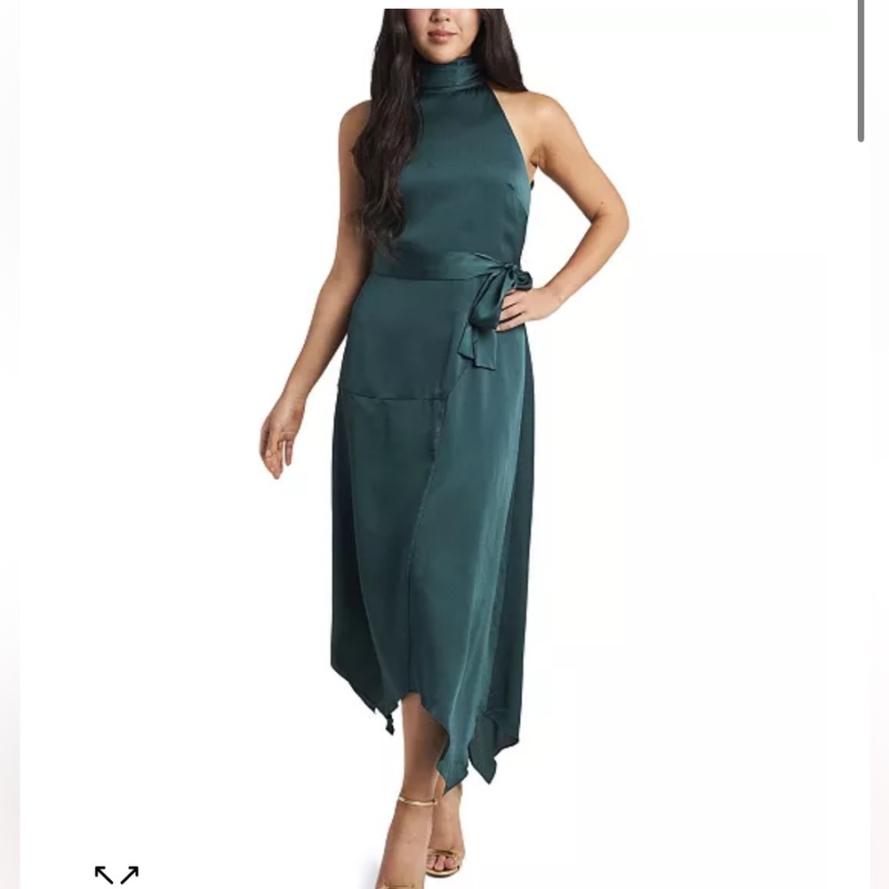 Vince Camuto Mock Halterneck Sleeveless Dress, Size M